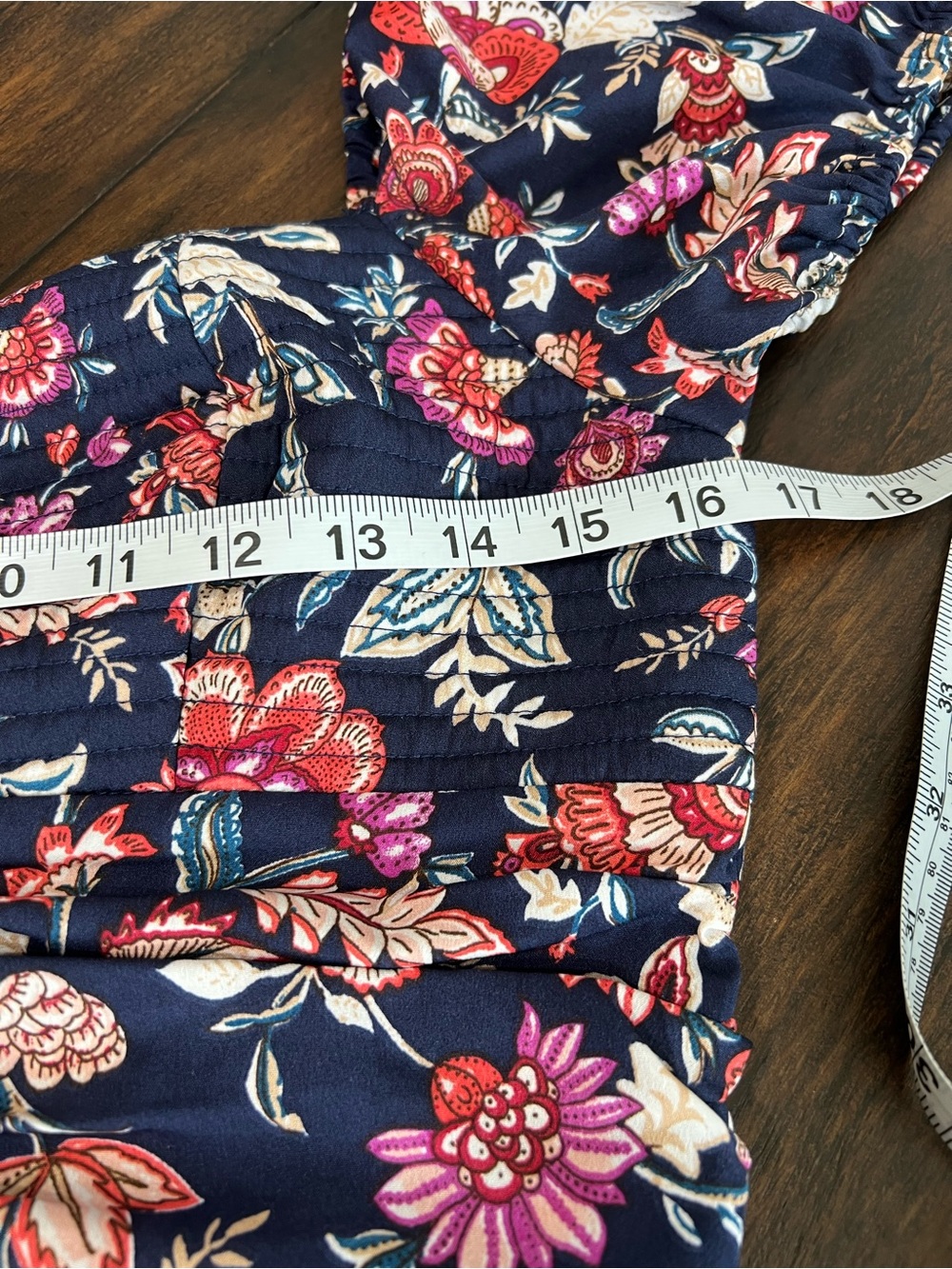 Band of the Free Women’s Size Med Jumpsuit Navy Red Pink Florals Boho Summer - Picture 9 of 11